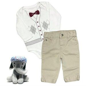 Argyle & Bow Tie Country Club Outfit with Added Golf Hat